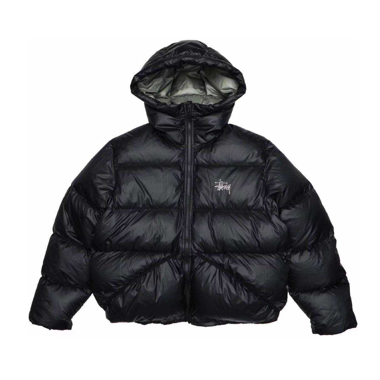 Stüssy Micro Ripstop Down Parka Jacket - Grey
