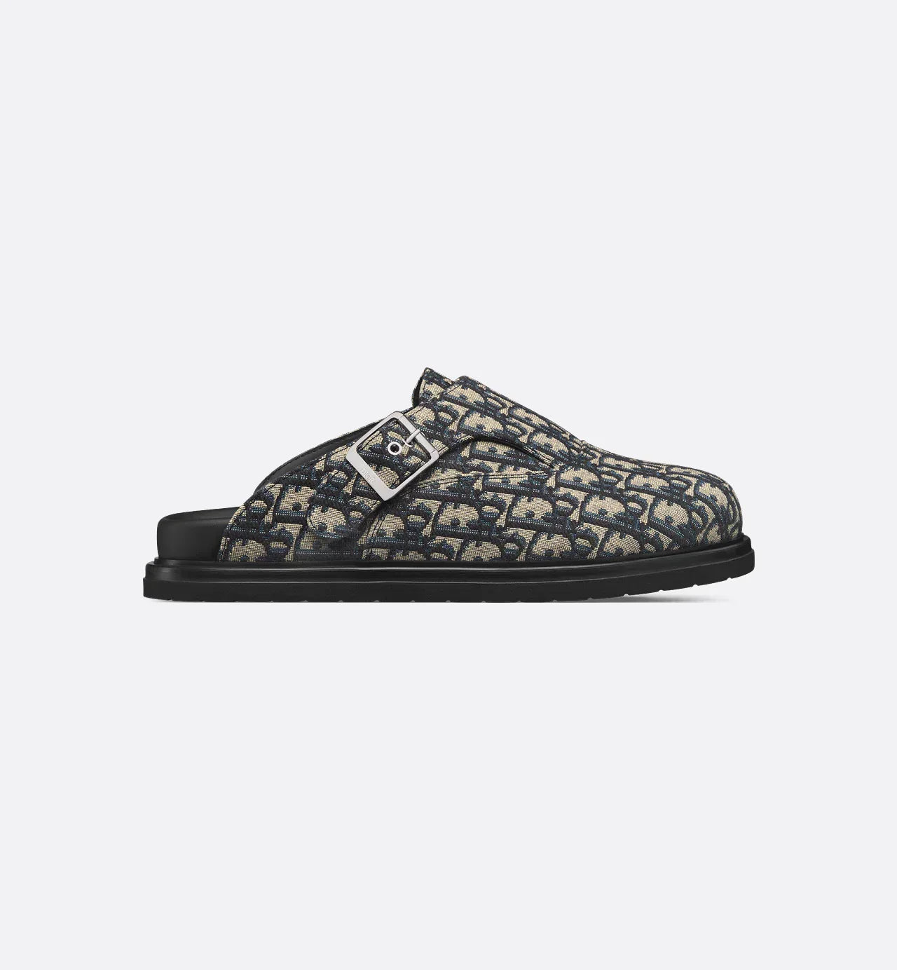 Dior Aqua Mule Beige and Black Dior Oblique Jacquard