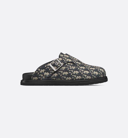 Dior Aqua Mule Beige and Black Dior Oblique Jacquard